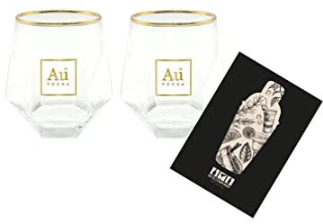 Au Vodka Diamond Cut Glas 2er Set Tumbler Glas Gläser Set
