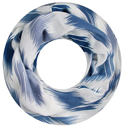 Majea Damen Loop Schal Schlauchschal Halstuch (880027) (blau 5)