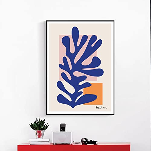 Abstrakte französische Henri Matisse Blaue Leinwand Malerei Poster Drucken Wandkunst Bild für Wohnzimmer Dekoration 30x40cm Rahmenlos