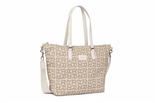 Replay Damen Tote Bag Tasche Umhängetasche, Mehrfarbig (Dirty White + Sand 1628), Onesize