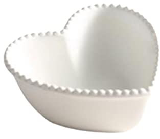 Mikinona Elegante Ciotola Per Insalata A Forma Di Cuore Ciotola Per Dessert in Ceramica Per Spuntini Frutta E Feste