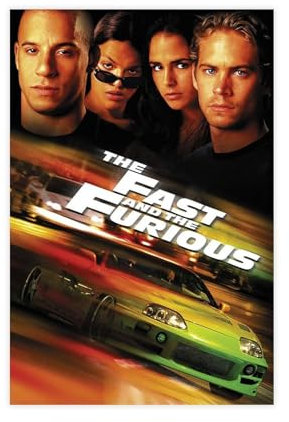 NEDOES Filmposter The Fast And The Furious, Schlafzimmerdekoration, Sportlandschaft, Büro, Raumdekoration, Geschenk, ungerahmt, 20 x 30 cm