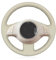 MEWANT DIY Handstich Beige Kunstleder Lenkradbezug für FIAT 500 2007-2015 / 500e 2014-2018 / 500C 2014-2017