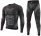 KONG JIMFAN Thermounterwäsche Herren Laufhose Herren Lang Winter Leibwärmer Herren Weihnachtspullover Leuchtend Golds Gym Shirt Herren Basketball Trikot Herren Sport Shirt Männer(Schwarz,XL)