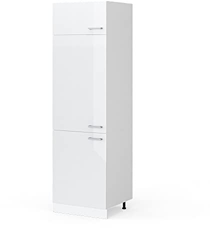 Vicco Universal larder unit Raul, White High Gloss/White, 60 cm with doors