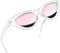 Joopin Occhiali da Sole Donna Occhi di Gatto Polarizzati Protezione UV Vintage Cat Eye Triangolari Sunglasses Occhiali da Sole a Punta (Rosa Specchio)