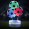 ZWOOS Fußballgeschenk, Nachtlicht für Kinder 3D Illusion,LED-Fußballlampe mit Fernbedienung, 3 Farben, dreischichtige Farbpalette bunte Fußballlichter für Geschenke