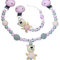 2er Set Individuell gestaltetes Babygeschenk personalisiertes baby geschenk mit Namen für Mädchen oder Junge Baby Geschenk personalisiert zur Geburt & Taufe (2er Set 3D Rosa Bär)