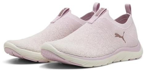 Puma SOFTRIDE REMI Slip-on Knit WN's Straßenlaufschuh für Damen, rosa-malven-warmes Weiß-Roségold, 7 UK