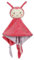 Gipsy Carré Doudou Bamboo Coccinelle - 24 cm s/Carte