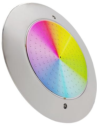 LED ATOMANT Foco de Piscina LED 12W RGB impermeable IP68 Sumergible, Cable 2m, de Acero Inoxidable