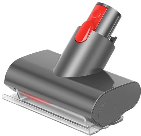 MoPei Mini Cepillo Motorizado Compatible con Dyson V15 V11 V10 V8 V7 Aspiradora, Ideal para Eliminar la Suciedad de para Colchones, Tapicerías y Escaleras, Transparente