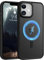 SupVict iPhone 11 Case Compatible with MagSafe, Magnetic Slim Thin Translucent Matte Back, Shockproof Military Grade Protective Cover for iPhone 11 Black