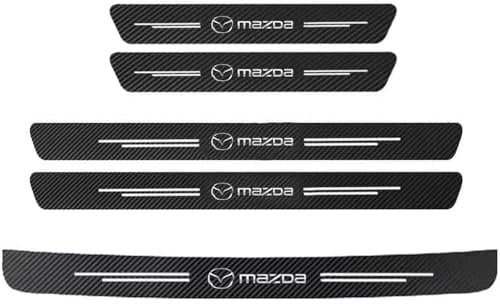 DADYM Lackschutz Set 5 Stück für Mazda CX-5 2 (II) KF I 2017-2024,Auto Einstiegsleisten Schutz Ladekantenschutz Türschweller Schutzleiste Lackschutzfolie Folierset,Black