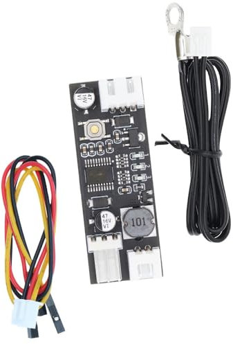 BYNYXI Contrôleur de Vitesse de Ventilateur 12V, DC 9-14V Canal Unique 2-3Fils PWM Contrôleur de Température de Ventilateur, PC UPC ContrôLeur de Vitesse de Thermostat Module de Réduction de Bruit