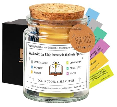 Bibelversen in einem Glas, Read Me When Bibelvers, Glas für Emotionen und Gefühle, Bibelversen, Gebetskarten, Gebetsglas mit farbigen Bibelversen, tägliche motivierende Schrift, Gebet, Hoffnung,