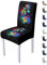 Hixingo Stuhlhussen 1 2 4 6er Set,3D-Druck Stretch Stuhlhussen Schwingstühle Waschbar Stuhlbezug,Esszimmerstühle Stuhlbezüge für Küche,Restaurant,Party Schutz (6er Set,Bunte Rosen)