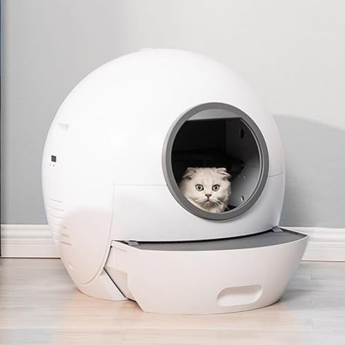 SCHYWL Intelligent Smart Cat Litter Box Self Cleaning Automatic Air Purifier Large Space Cat Toilet Bedpans, 3 kinds of light adjustment light ring at the cabin door
