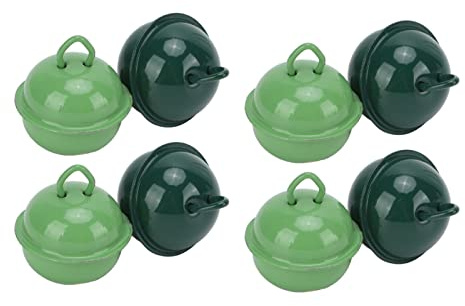 KIMISS 20Pcs Christmas Bells for Crafts 22mm Jingle Bells Green Metal Wedding Party Christmas