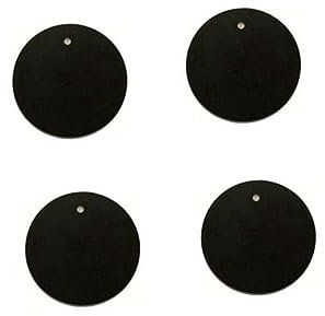 BIUDECO Soporte Magnético para Coche Placa De Metal Adhesivo Magnético para Teléfono 16 Piezas Redondas y Cuadradas Negro para Montaje Móvil