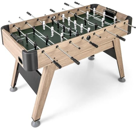 GOPLUS Tischkicker, Kickertisch mit 2 Bällen & 26 Kicker & 2 Punktezähler, Tischfußball Spieltisch mit Höhenverstellbare Füße, Kickertisch aus Holz für Kinder und Erwachsene, 117x67,5x84,5 cm