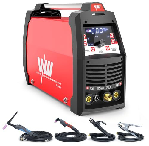 VECTOR WELDING Saldatrice TIG AC DC 200 A – New York 2500D, taglierina al plasma 50A, display digitale, MMA 170A, accensione HF, alluminio