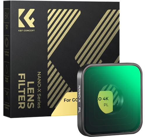 K&F Concept Filtro CPL Compatibile con GoPro Hero 4K, Filtro Polarizzatore Circolare con 28 Strati di Rivestimento Nano, Fotocamera di Azione Accessori