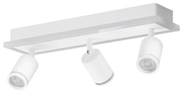 LVWIT Weiß Deckenstrahler 3 Flammig Schwenkbar 350° LED Deckenleuchte Weiß GU10 Deckenspot Strahler Modern Deckenlampe Spot Spotleuchte für Küche, Flur, Wohnzimmer (Ohne Leuchtmittel)