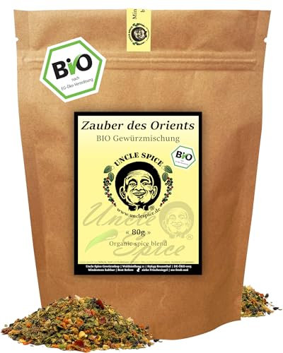 UNCLE SPICE® Zauber des Orients - BIO Gewürzmischung - 80g feine Gewürzkomposition für orientalische Gerichte in Premiumqualität - Gewürzmischung mit würzigen und leicht süßlichen Noten – DE-ÖKO-005
