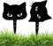 Entrenadores de jardín para gatos decorativos, estacas de metal para gatos - Decoración de jardín Estatuas de estatuas decorativas - Gatito impermeable Decoración de figura al aire libre para piscina