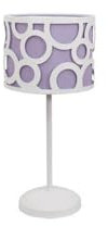 VoltShine Tischlampe, lila/weiß, 1 x e14, Maße 42 x 18 x 18 cm, dekorative und funktionale Beleuchtung für den Innenbereich.