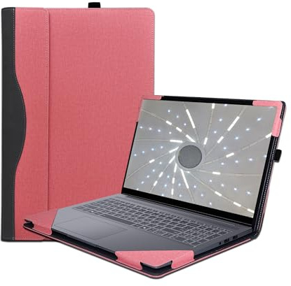 LIMIYUE Laptop-Schutzhülle für HP OmniBook X Flip 40,6 cm (16 Zoll) NGAI 16-as 16-ar & OmniBook7 Flip 16-au, PU-Leder, abnehmbare Notebook-PC-Tasche, Zubehör (Rosa)