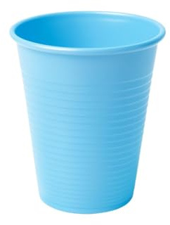 ecodrinks - Bicchieri per Acqua e Cocktail Riutilizzabili - Senza BPA - Resistenti e Ideali per Bevande Fredde - Massima Praticità per Feste, Catering, Barbecue - 200ml (Azzurro, 100)