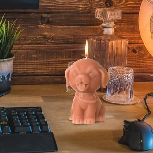 MWZBTG Molde De Silicona Para Velas En Forma De Perro - Moldes De Hormigón Para Figuras Decorativas De Escritorio,Herramienta De Fundición Para Cemento En 3D Y Decoración Del Hogar