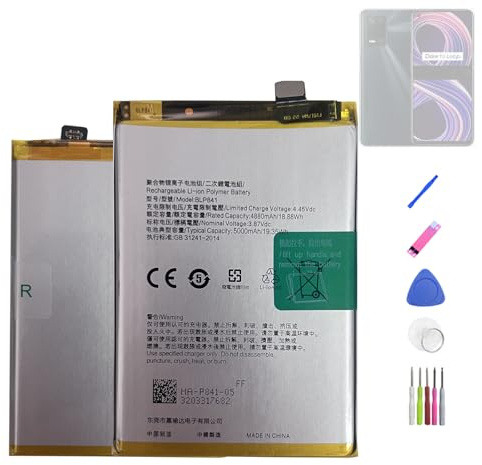 HIGHAKKU Ersatzakku Batterie BLP841 kompatibel mit Realme-8 5G RMX3241/ Realme-Q3 5G RMX3161/ Realme-Q3i 5G with Tools