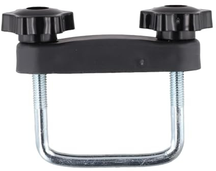 RichVibe Dachgepäckträgerklemmen, Dachbox-U-Halterung mit Sicherungsmutter, Abnehmbarer Stange (6 cm und 8 cm), Metall + für PP-Konstruktionen, sichere Dachgepäckträger, Schwarz