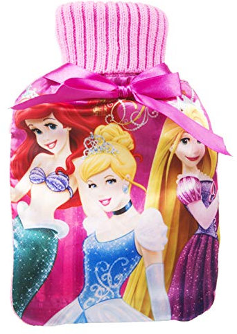 Character Deluxe Hot Water Bottle and Cover Set Range- Choose Your Option. (Disney Princess True Love Designs (1 L))