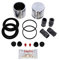 Bigg Red - Front Brake Caliper Repair Seal Kit & Pistons - Compatible with Vauxhall Meriva, Astra 2.0, Vectra, Zafira, 100, A6, A4 1.9, 1.8, 9-5, 9-3, Avensis, Superb, Passat