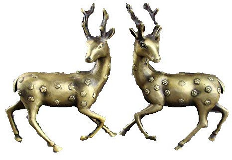 ZHIBO Deko-Kollektion aus antikem Messing, Sika-Hirsch