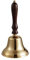 ACL Traditionelle Messingglocke mit Holzgriff | Last Order Glocke mit Metallklöppel | Ideal für Hotel, Empfang, Abendessen, Bibliothek, Kneipe, Schule | klassisches Glockenspiel | 14 x 28 cm