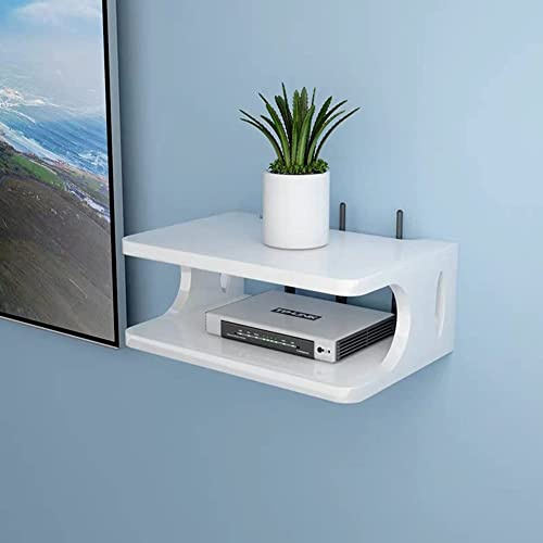 Floating Shelves DVD Storage Display Stand TV Stand Component Shelf, for DVD Player, Media Player, Router, Set Top Box, Mini PC, TV Accessories