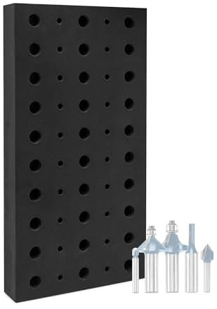 Router Bit Storage Tray - Quality Foam Material for 50 Bits