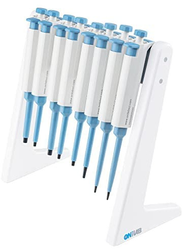 ONiLAB’S Lab Linear Micropipette/Pipette Stand Rack, Pipettor Holder Fits Up to 8 Laboratory Pipettes (Pipette Stands)