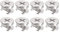 sourcing map Cam Serrure Écrou pour Meubles, 24pcs 14.6x9.5mm Joint Connecteur Serrage Écrous Meubles Connexion Cam Raccords