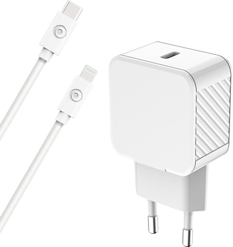Kit Chargeur USB C 30W + Câble USB C/Lightning 1.2m Blanc Bigben