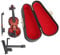 Geige deko, Violine Mit Koffer, Mini Violine Modell, Miniatur-Geigenmodell mit Ständer, Koffer, Puppenhaus-Zubehör, Mini-Musikinstrument Dekor