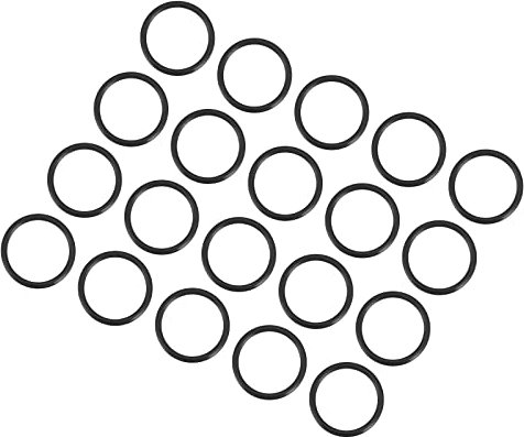 QUARKZMAN 21mm x 17mm x 2mm Nitrilkautschuk O-Ringe x 20 Stücke Rund Dichtungsscheibe für Wasserhahn Klempner Reparatur Dichtung Verbindung [Schwarz]