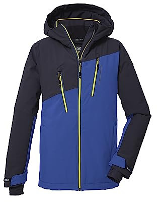 killtec Jungen Skijacke/Funktionsjacke mit Kapuze und Schneefang, wasserdicht KSW 173 BYS SKI JCKT, schwarz blau, 164, 39895-000