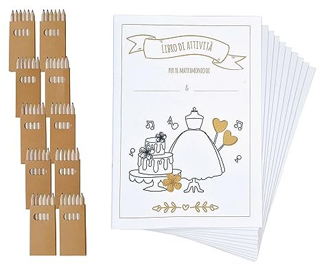 JEKA 10 Libri di attività da colorare per bambini per matrimoni, Regali per gli invitati
