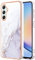 QIWEIQING Compatibile con Samsung Galaxy A25 5G Case Gold Sparkle Glitter Marmo Sottile Antiurto Flessibile TPU Custodia Morbida Gomma Silicone Custodia Per Samsung Galaxy A25 5G.White YBD